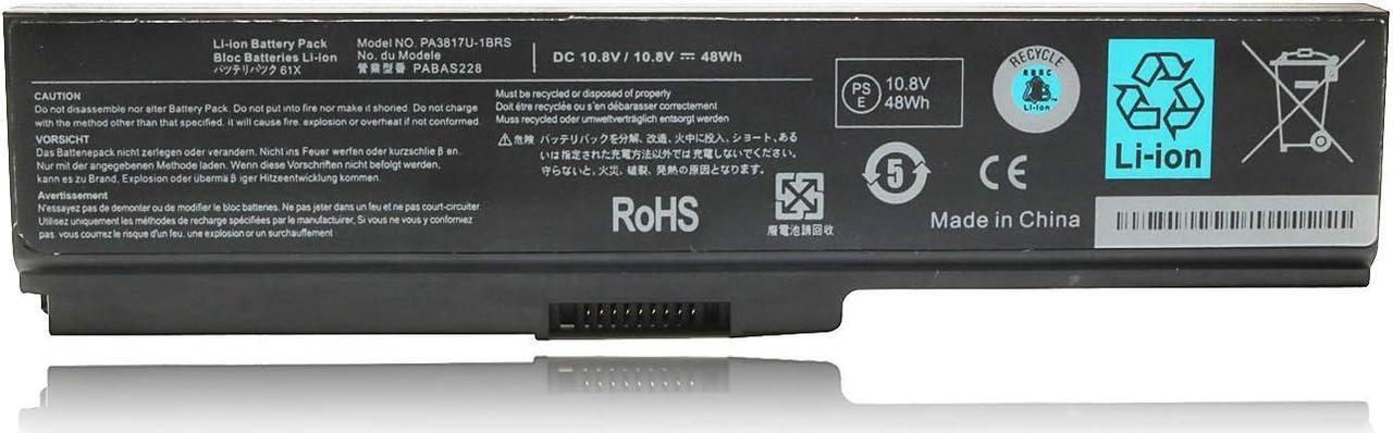 Alt view image 6 of 7 - PA3817U-1BRS Laptop Battery Replacement for Toshiba Satellite A655 A660 C650 C655 C655D C675 C675D L645 L645D L655 L655D L675 L675D L745 L750D L755 L755D M640 M645 P745 P755 PABA228 Notebook Battery