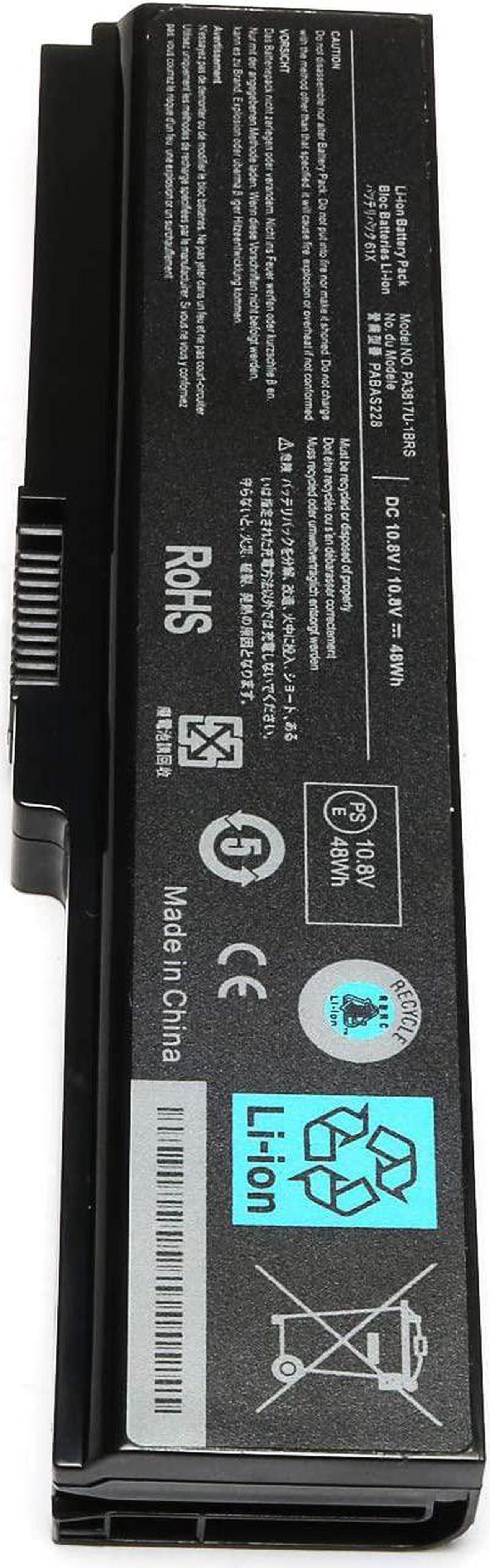 Alt view image 3 of 7 - PA3817U-1BRS Laptop Battery Replacement for Toshiba Satellite A655 A660 C650 C655 C655D C675 C675D L645 L645D L655 L655D L675 L675D L745 L750D L755 L755D M640 M645 P745 P755 PABA228 Notebook Battery