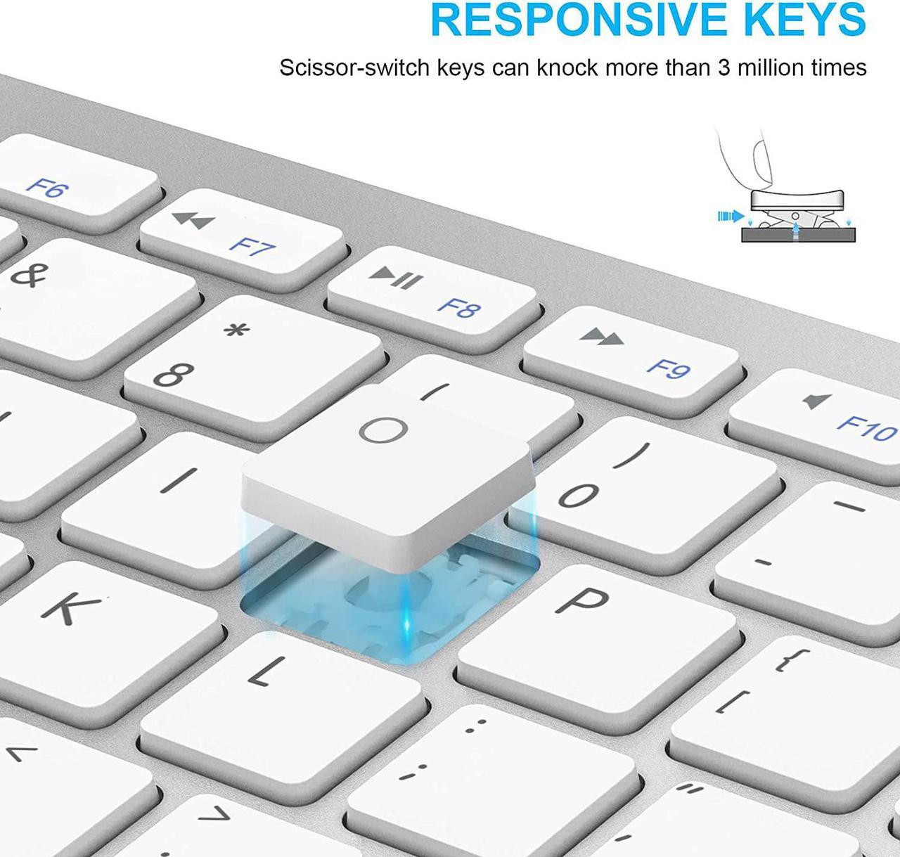 Alt view image 3 of 7 - Wireless Keyboard and Mouse for iPad (iPadOS 13 and Above), SPARIN Bluetooth Keyboard and Mouse Compatible with iPad Pro 12.9 / 11 / iPad 10.2 (9th 8th Gen) / iPad Air 4 / iPad Mini, Silver White
