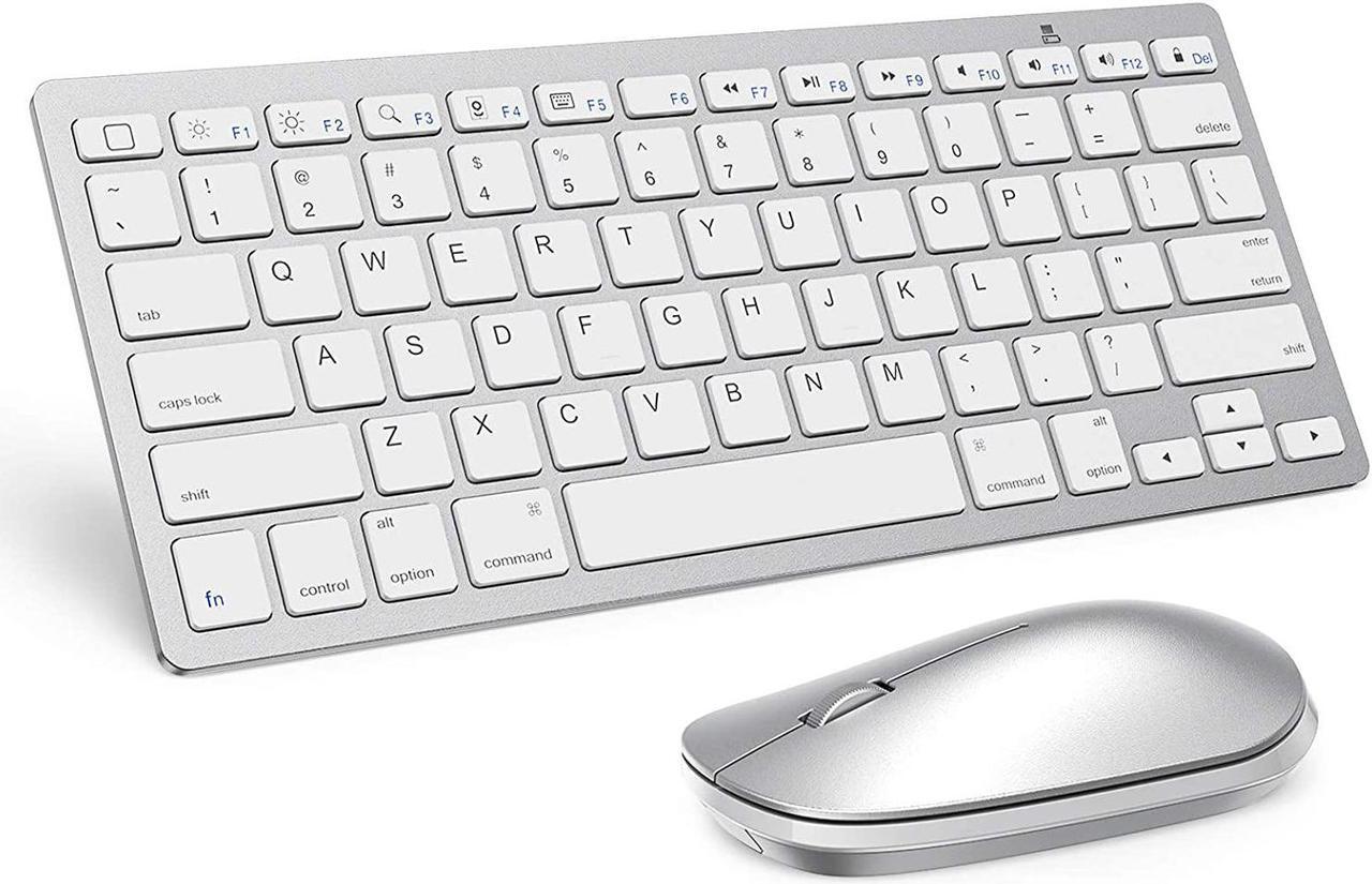 Main image of Wireless Keyboard and Mouse for iPad (iPadOS 13 and Above), SPARIN Bluetooth Keyboard and Mouse Compatible with iPad Pro 12.9 / 11 / iPad 10.2 (9th 8th Gen) / iPad Air 4 / iPad Mini, Silver White