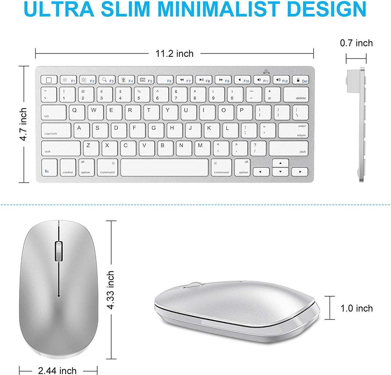 Alt view image 5 of 7 - Wireless Keyboard and Mouse for iPad (iPadOS 13 and Above), SPARIN Bluetooth Keyboard and Mouse Compatible with iPad Pro 12.9 / 11 / iPad 10.2 (9th 8th Gen) / iPad Air 4 / iPad Mini, Silver White