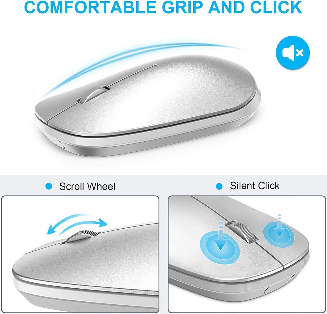 Alt view image 4 of 7 - Wireless Keyboard and Mouse for iPad (iPadOS 13 and Above), SPARIN Bluetooth Keyboard and Mouse Compatible with iPad Pro 12.9 / 11 / iPad 10.2 (9th 8th Gen) / iPad Air 4 / iPad Mini, Silver White