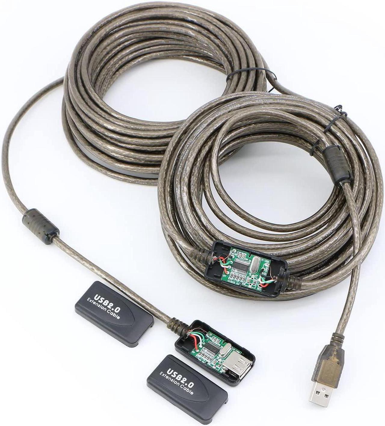 Alt view image 3 of 7 - Pasow USB 2.0 A Male to A Female Extension Cable High Speed 480 Mbps (60 Feet)