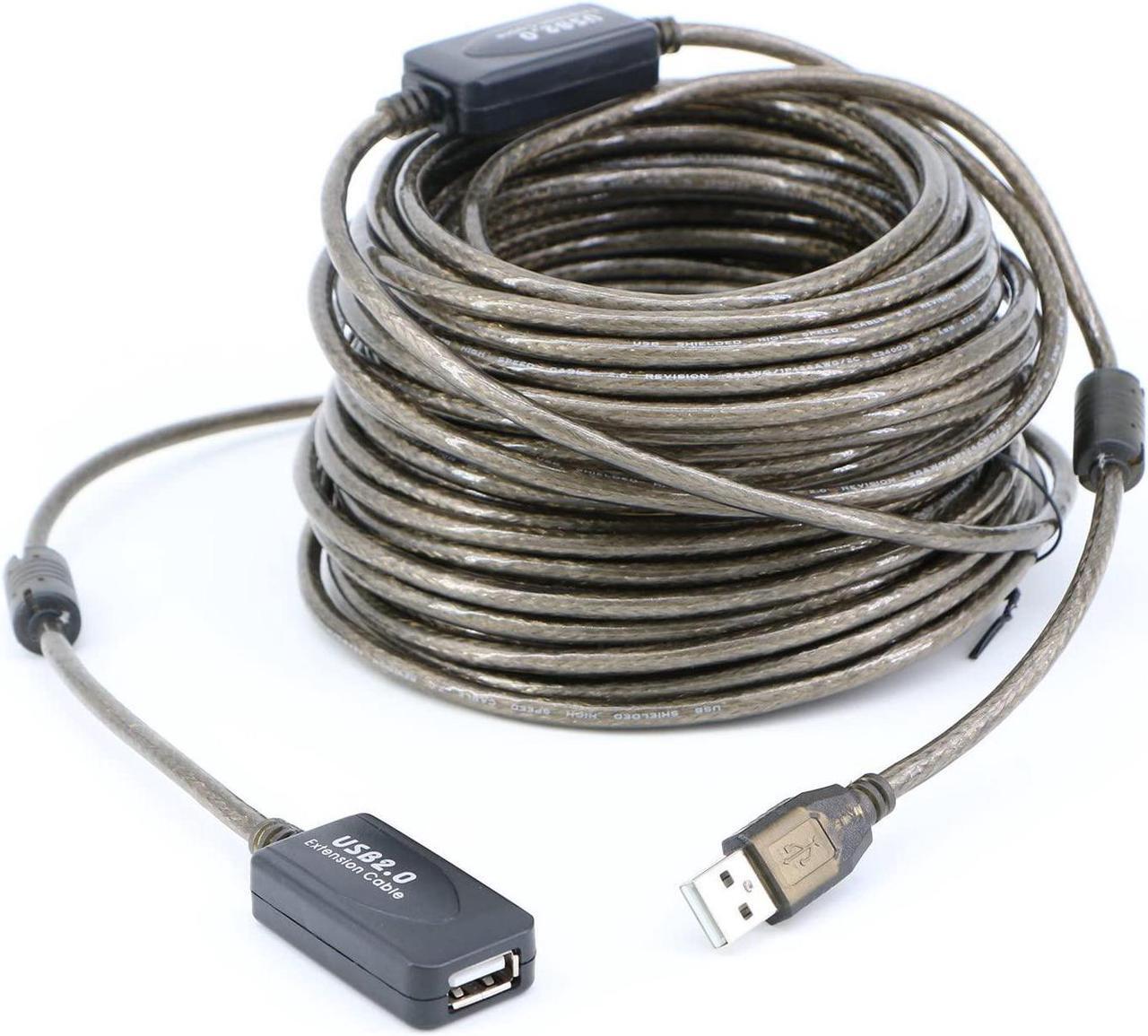 Alt view image 2 of 7 - Pasow USB 2.0 A Male to A Female Extension Cable High Speed 480 Mbps (60 Feet)