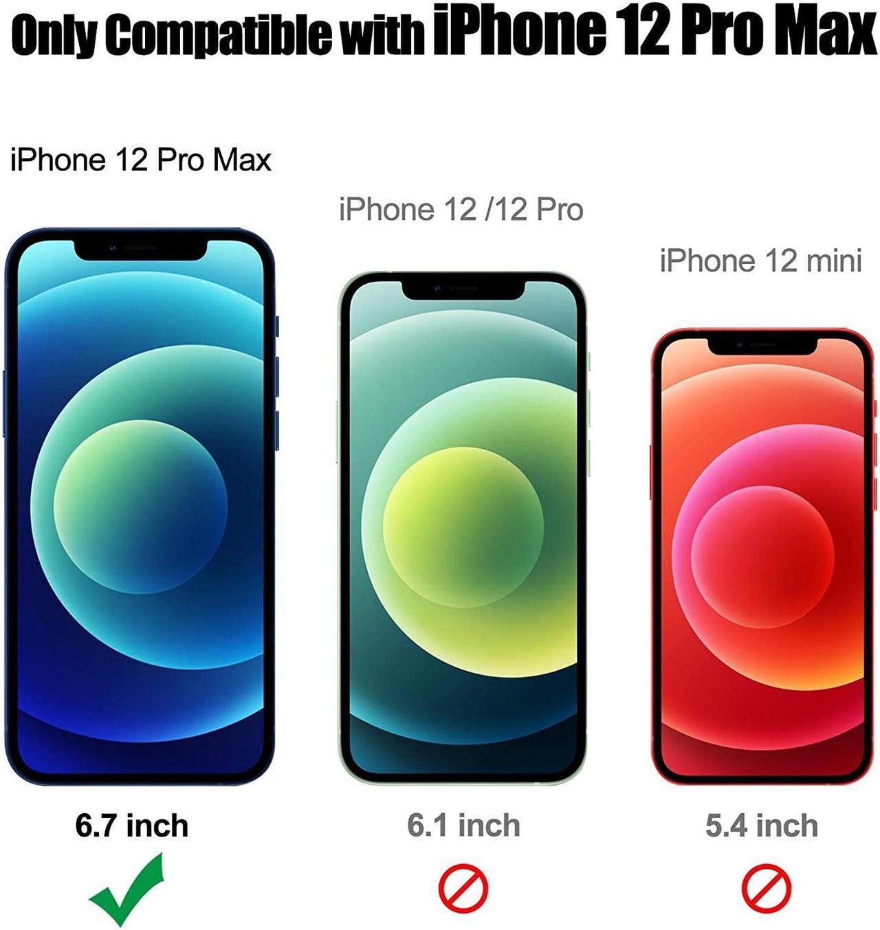 Alt view image 6 of 7 - JAME Designed for iPhone 12 Pro Max Case with Screen Protector [2PCS], Military-Grade Drop Protection Cover, Protective Phone Cases, with Ring Kickstand, Bumper Case for iPhone 12 Pro Max 6.7 Black