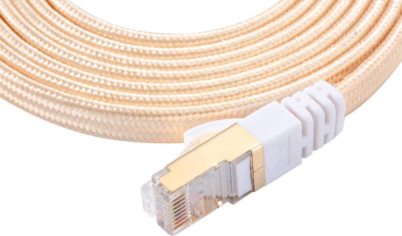 Alt view image 7 of 7 - Cat 7 Ethernet Cable DanYee Nylon Braided 33ft CAT7 High Speed Professional Gold Plated Plug STP Wires CAT 7 RJ45 Ethernet Cable 3ft 10ft 16ft 26ft 33ft 50ft 66ft 100ft (Gold 33ft)