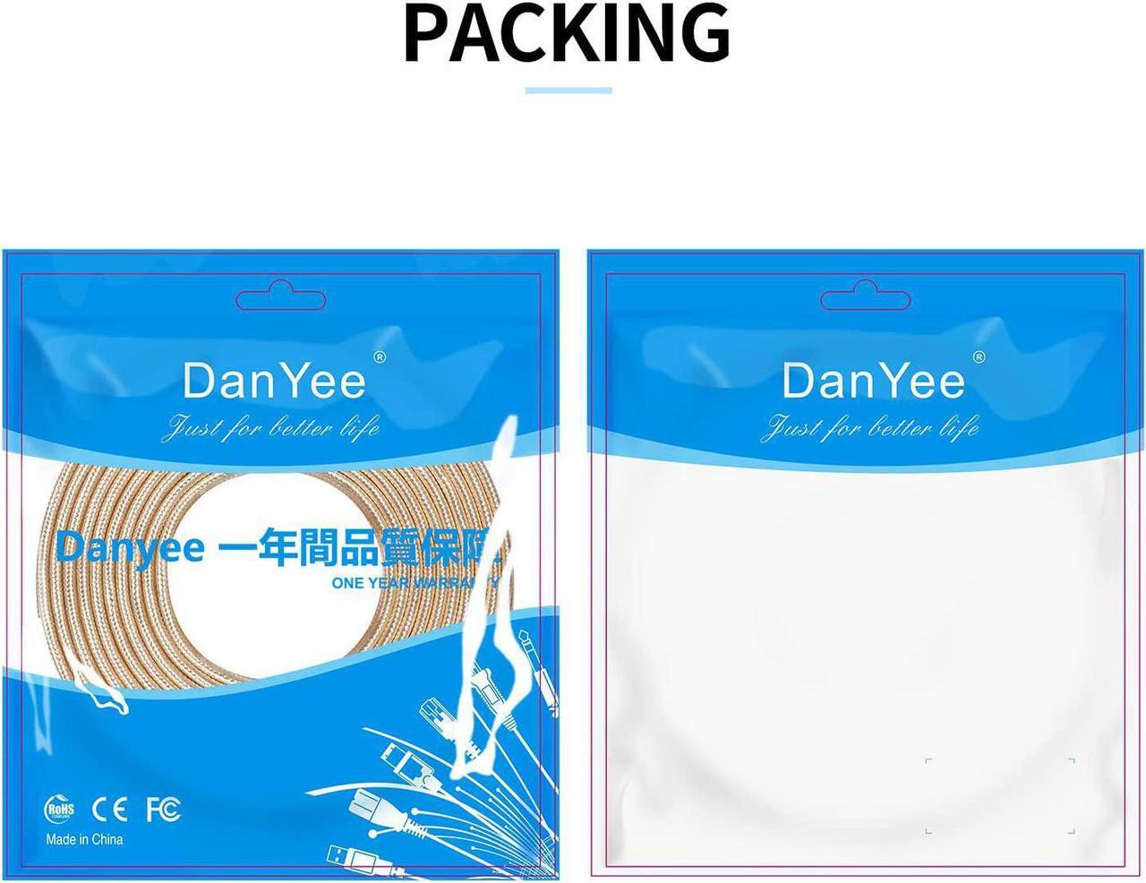 Alt view image 5 of 7 - Cat 7 Ethernet Cable DanYee Nylon Braided 33ft CAT7 High Speed Professional Gold Plated Plug STP Wires CAT 7 RJ45 Ethernet Cable 3ft 10ft 16ft 26ft 33ft 50ft 66ft 100ft (Gold 33ft)