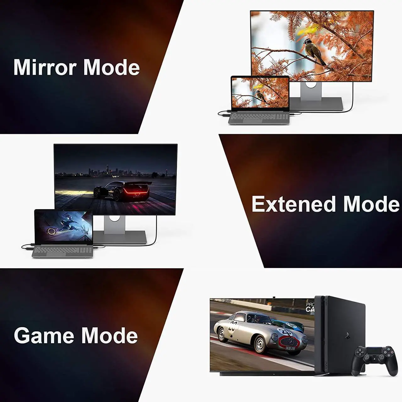 Alt view image 6 of 7 - HDMI to DisplayPort Adapter with USB Power, CableCreation 4K x 2K@60Hz HDMI Male to DP Female Adapter/Converter for Xbox One, Compliant with VESA Dual-Mode DisplayPort 1.2, HDMI 1.4