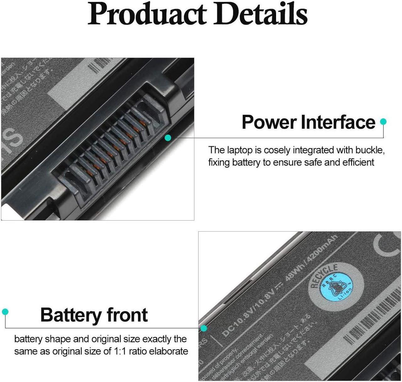 Alt view image 5 of 7 - Tinkon 10.8V 48WH PA5024U-1BRS Battery Replace for Toshiba Satellite C55-A C55T C855 C855D L855 L875 S855 P855 Series C55-A5300 P855-S5312 PA5109U-1BRS Laptop