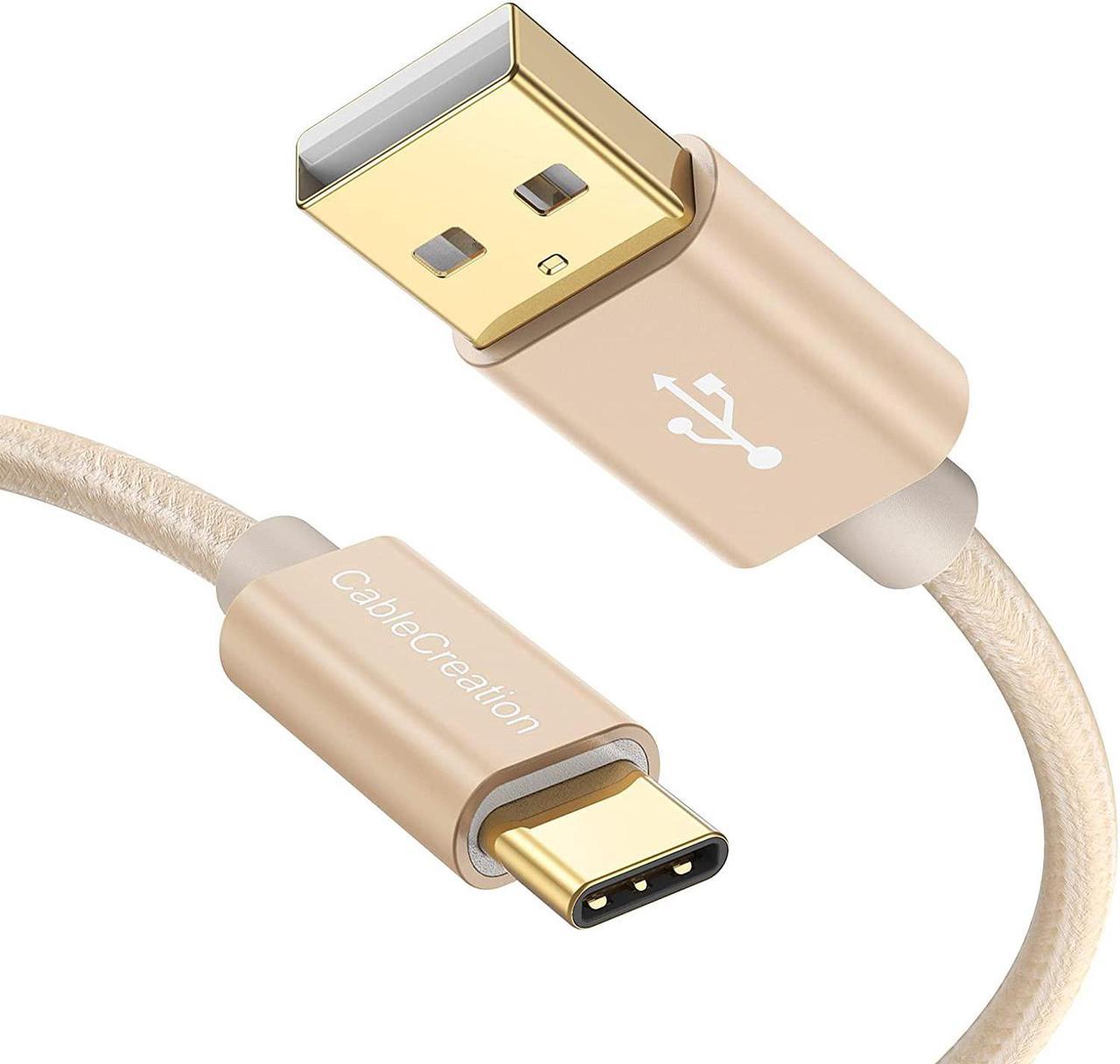 USB C Cable 4 Feet, CableCreation USB C to A Cable Fast Charging Cable 60W (20V/3A) 480Mbps Data, USB A to C Cable Cord Compatible with MacBook Air Chromebook Pixel Galaxy S21 S20 S10, Gold 1.2m