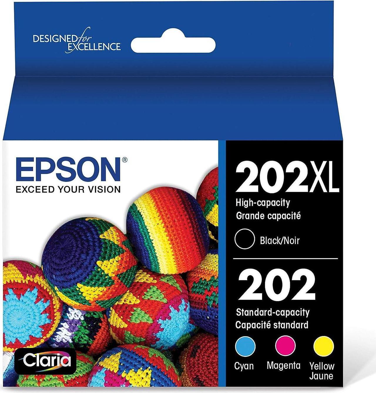 Epson T202XL-BCS Claria Ink Cartridge Multi-pack - High-capacity Black and Standard-capacity Colour (CMYK)