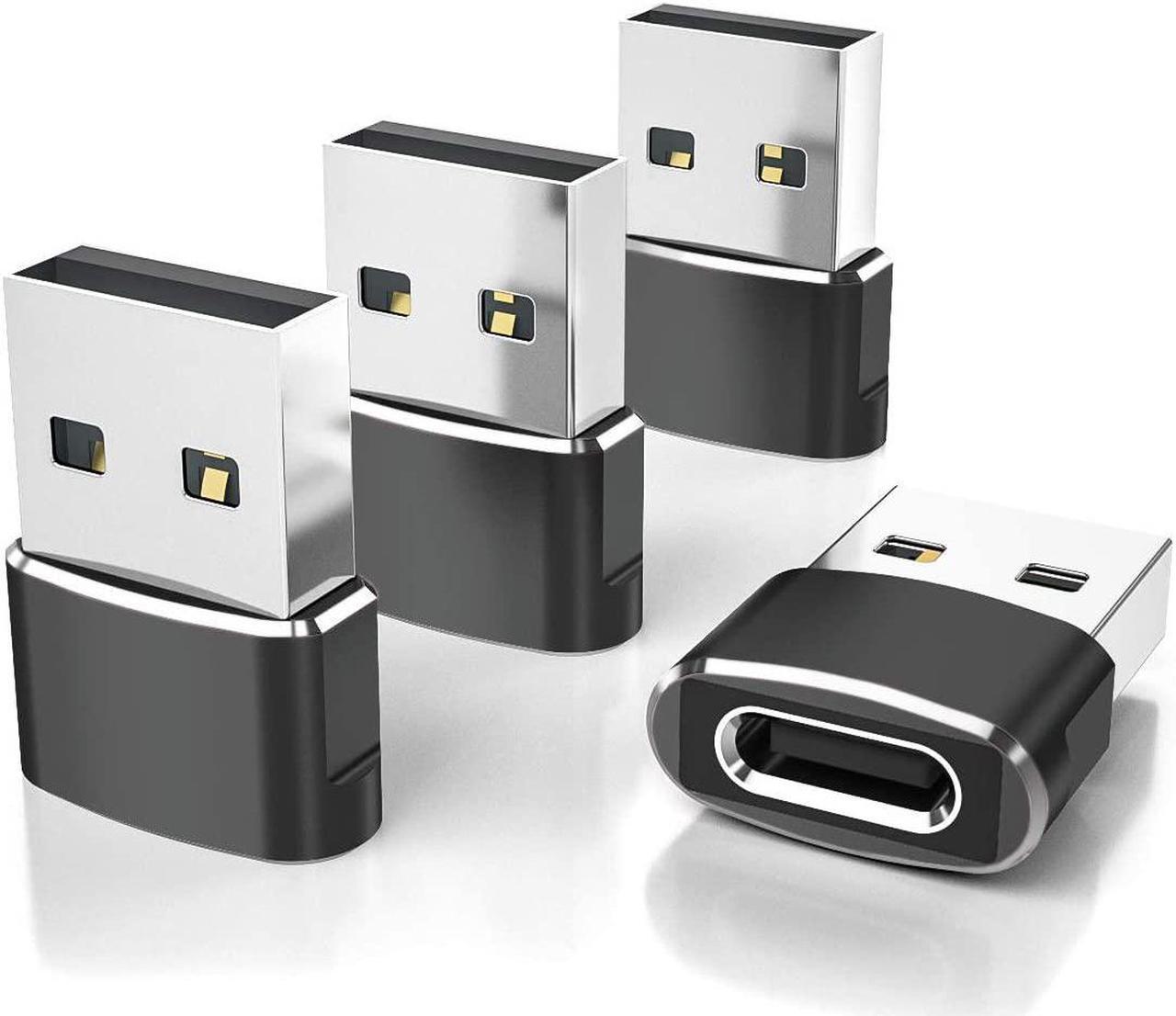 Main image of USB to USB C Adapter 4 Pack Type C Female to A Male Charger Converter for Apple Watch Ultra iWatch 8 7 iPhone 14 13 12 11 Pro Plus Max Airpods iPad 9 10 Air 5 Mini 6 Samsung Galaxy S23 S22 S21