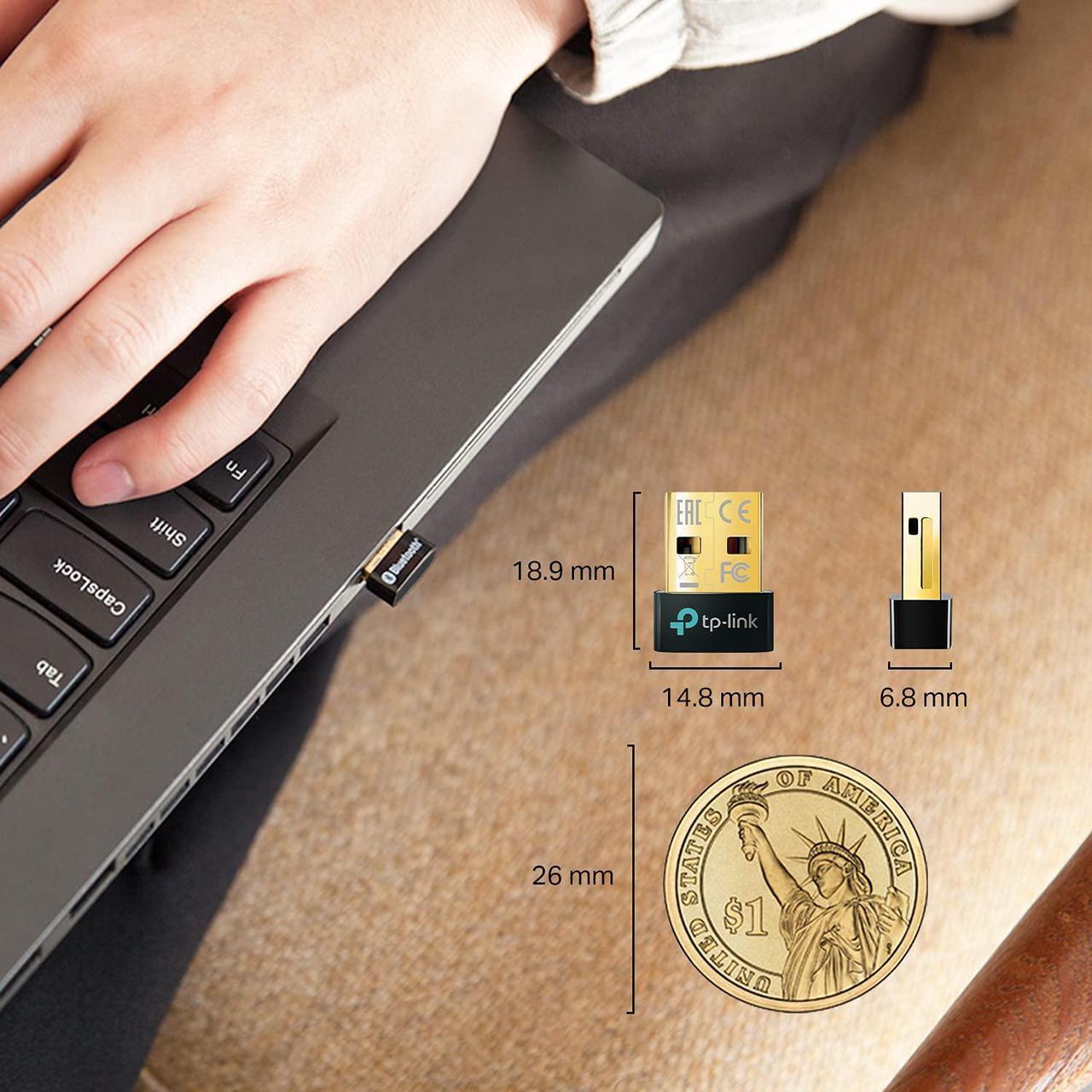 Alt view image 5 of 6 - TP-Link USB Bluetooth Adapter for PC, 5.0 Bluetooth Dongle Receiver (UB500) Supports Windows 11/10/8.1/7 for Desktop, Laptop, Mouse, Keyboard, Printers, Headsets, Speakers, PS4/ Xbox Controllers