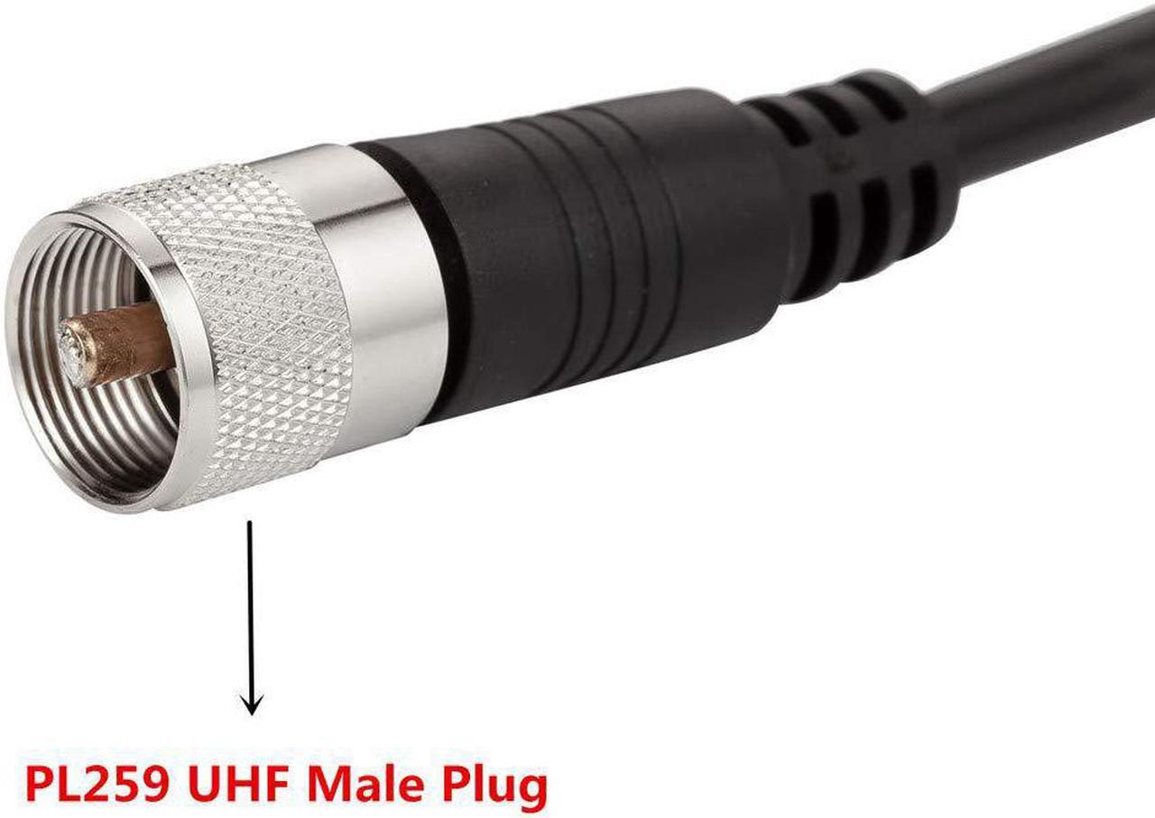 Alt view image 3 of 5 - CB Coax Cable, CB Antenna Cable, 20ft RG8x Coaxial Cable UHF Male to Male Low Loss, 50 Ohm for HAM Radio Antenna