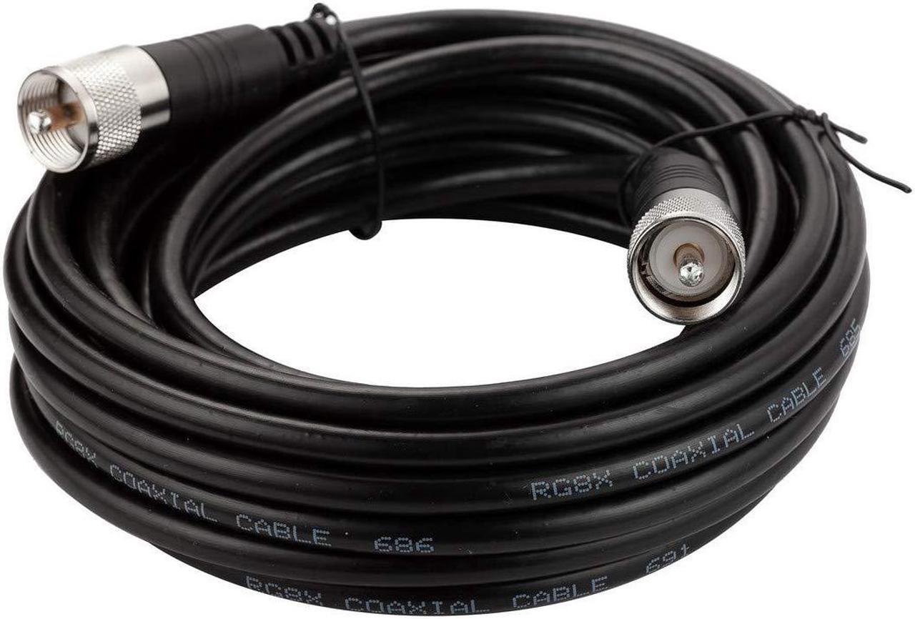 Main image of CB Coax Cable, CB Antenna Cable, 20ft RG8x Coaxial Cable UHF Male to Male Low Loss, 50 Ohm for HAM Radio Antenna