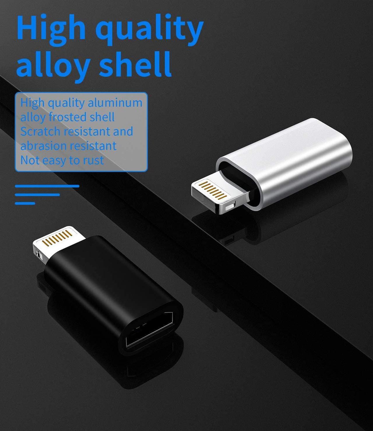 Alt view image 6 of 7 - 3-Pack Micro USB to Lightning Adapter Lightning Male to Microusb Female Adapter for Apple iPhone 5s 6 6s 7 8 Plus se2 x xr xs 12 11 Mini max pro Ipad Connector Converter Port