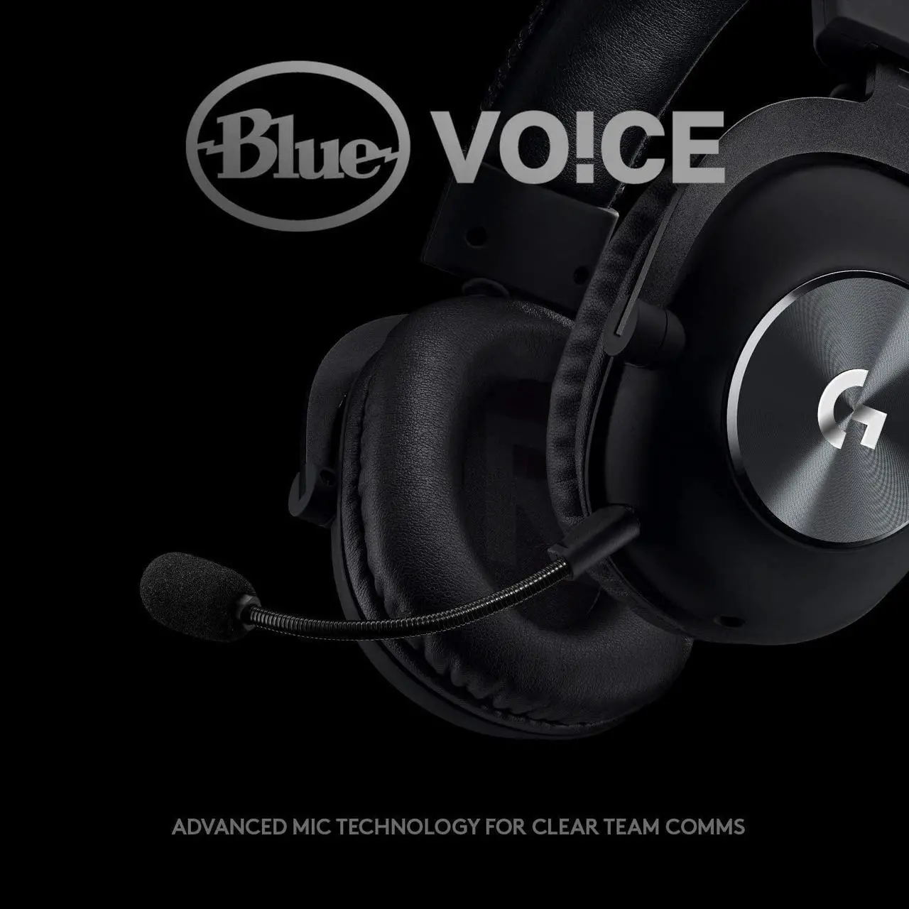 Alt view image 9 of 16 - Logitech G PRO X USB Wired Virtual 7.1 Surround Sound DTS Headphone X 2.0 Gaming Over-the-Ear Headset with Blue VO!CE for Windows 981-000817 - Black