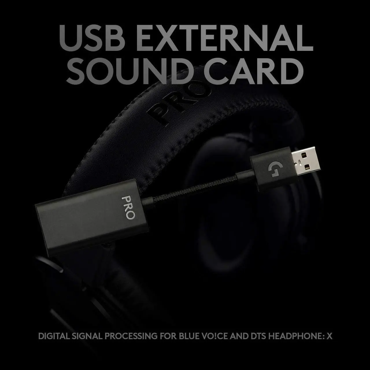 Alt view image 14 of 16 - Logitech G PRO X USB Wired Virtual 7.1 Surround Sound DTS Headphone X 2.0 Gaming Over-the-Ear Headset with Blue VO!CE for Windows 981-000817 - Black