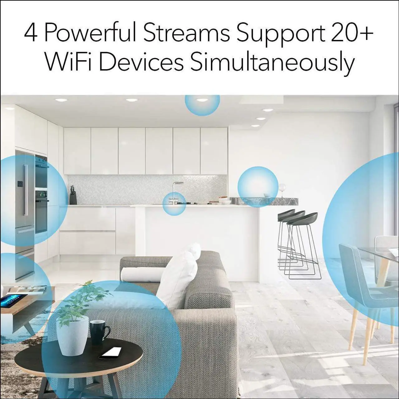 Alt view image 4 of 6 - Xiaogan WiFi 6 Mesh Range Extender (EAX15) - Add up to 1,500 sq. ft. and 20+ Devices with AX1800 Dual-Band Wireless Signal Booster & Repeater (up to 1.8Gbps Speed), WPA3 Security, Smart Roaming