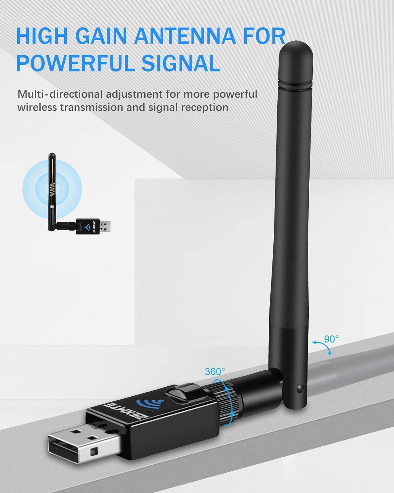 Alt view image 4 of 6 - Long Range USB Bluetooth Adapter for PC USB Bluetooth Dongle Wireless Bluetooth Adapter for Headphones Speakers, 328FT / 100M,5.0 Bluetooth Transmitter Receiver for Windows 10/8 / 8.1/7