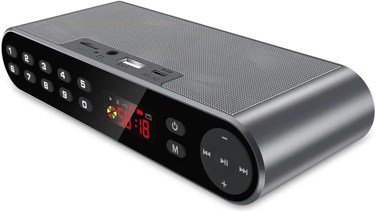 Alt view image 2 of 7 - Bluetooth/FM Radio/MP3 Player Portable Wireless Speaker (Black)