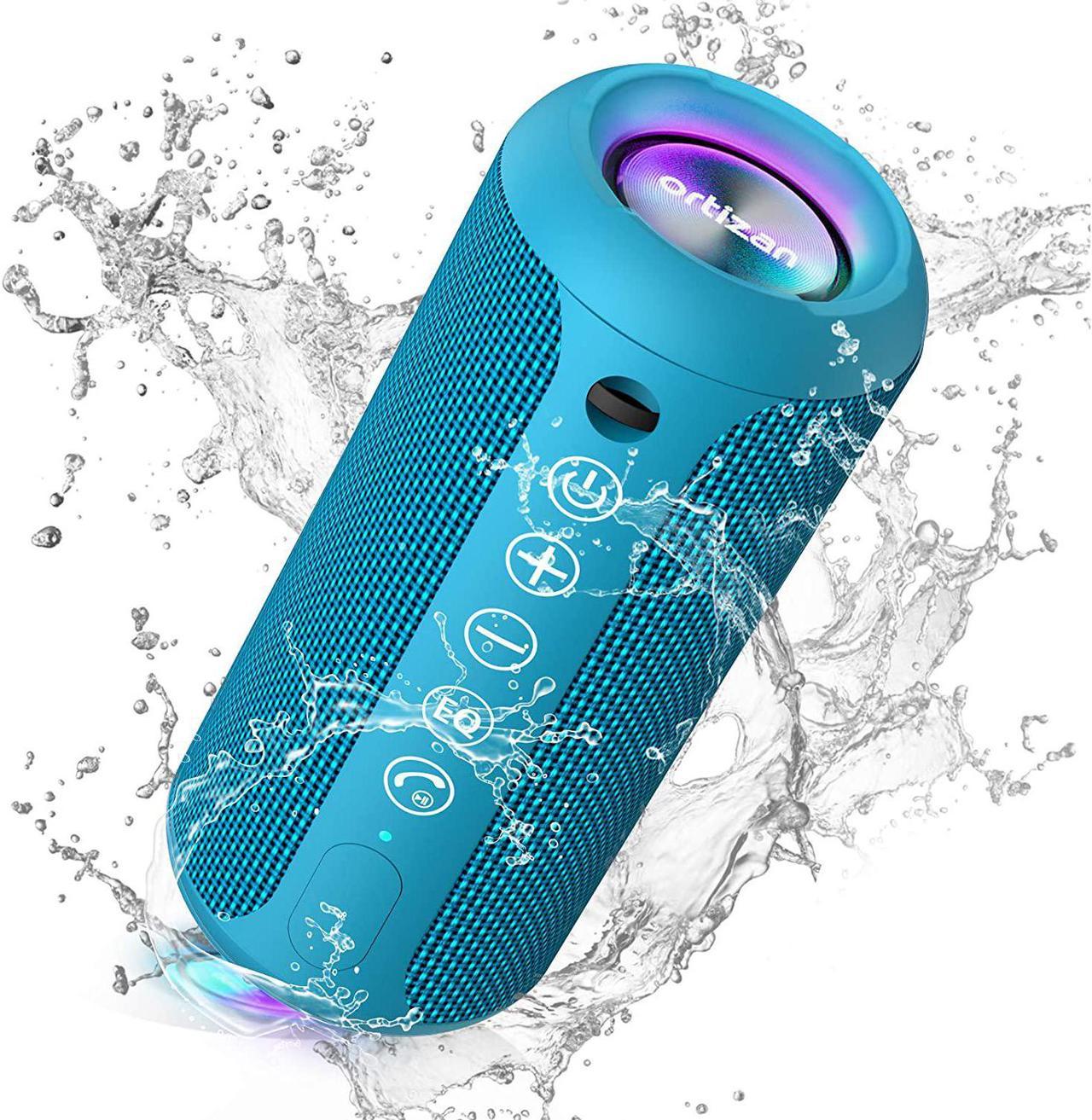 Portable Bluetooth Speaker, IPX7 Waterproof Wireless Speaker with 24W Loud Stereo Sound, Outdoor Speakers with Bluetooth 5.0, 30H Playtime,66ft Bluetooth Range,Dual Pairing for Home