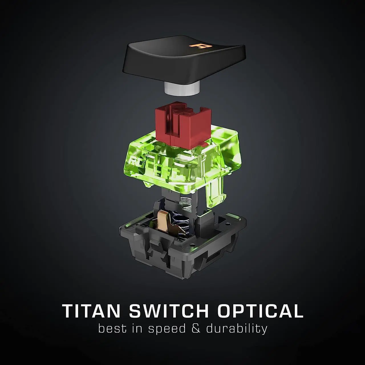 Alt view image 6 of 7 - ROCCAT Vulcan TKL Pro Tenkeyless Linear Optical Titan Switch PC Gaming Keyboard with Per-key AIMO RGB Lighting, Anodized Aluminum Top Plate, and Detachable USB-C Cable, Black