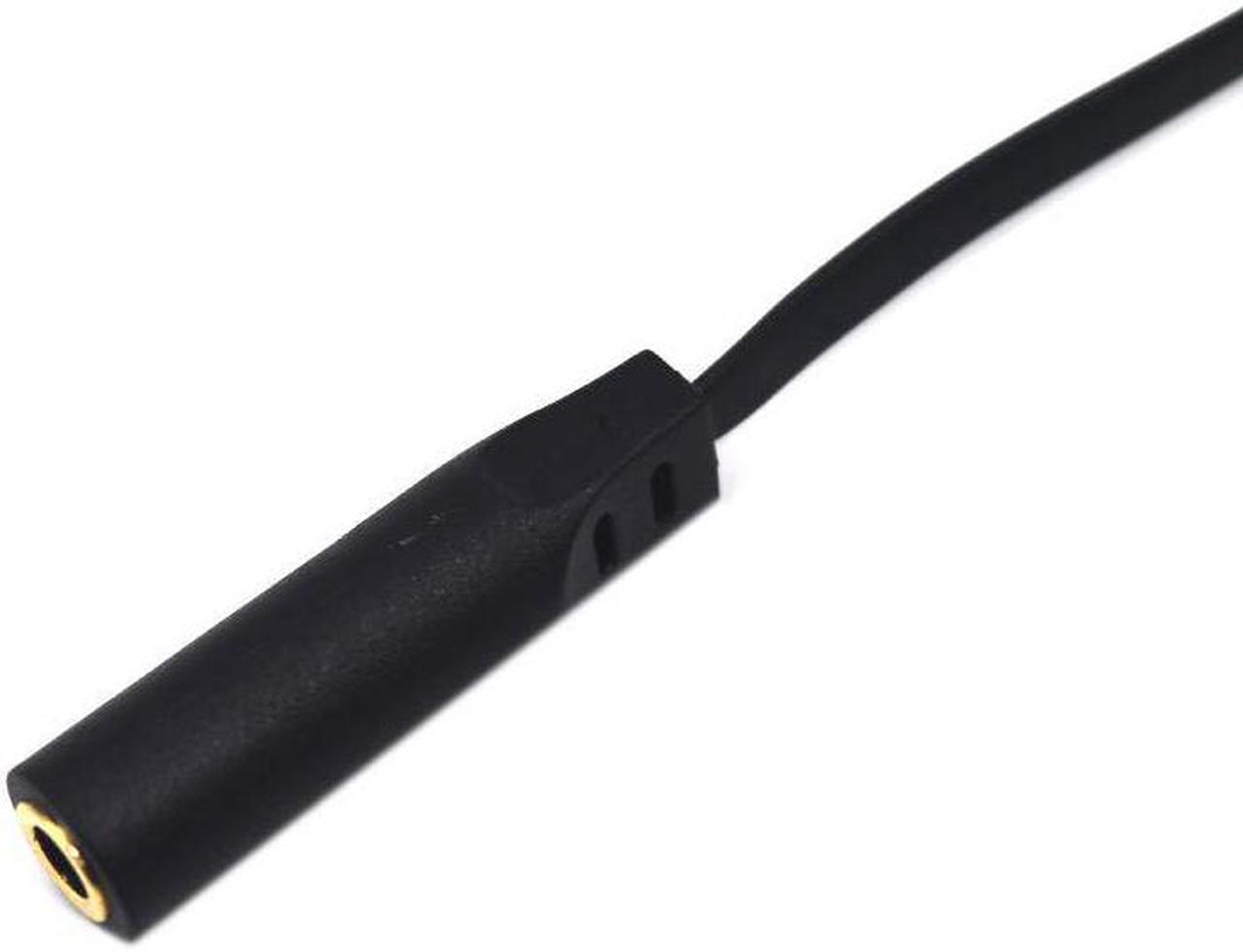 Alt view image 3 of 6 - 15cm 1/8 3.5mm TRS Jack Extension Audio Flat Cable 2 Pack 90 Degree Angle 3.5mm 3 Pole Stereo Plug Male to Female Extender Headphone Headset AUX Cord