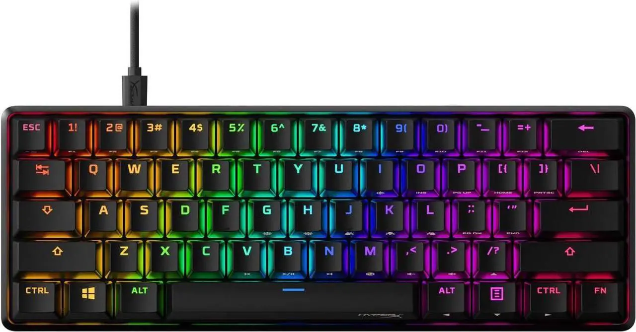Alt view image 8 of 16 - HyperX Alloy Origins 60 RGB Mechanical Gaming Keyboard - Red Switches