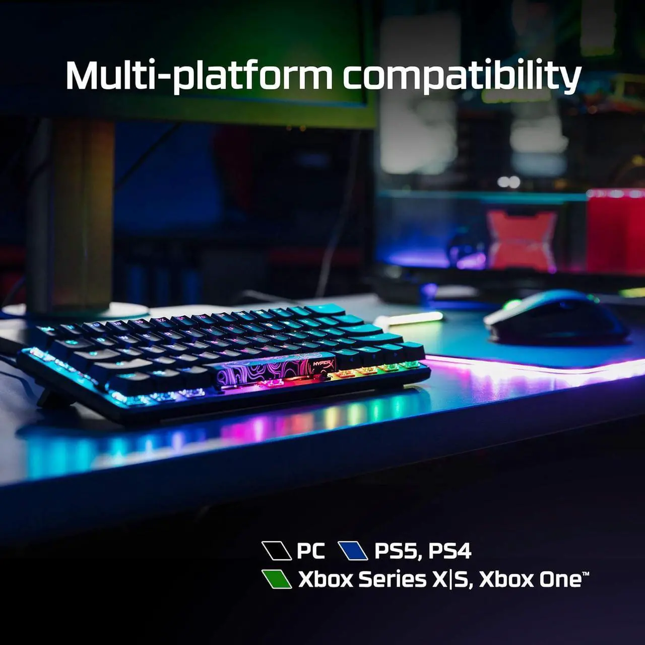 Alt view image 13 of 16 - HyperX Alloy Origins 60 RGB Mechanical Gaming Keyboard - Red Switches