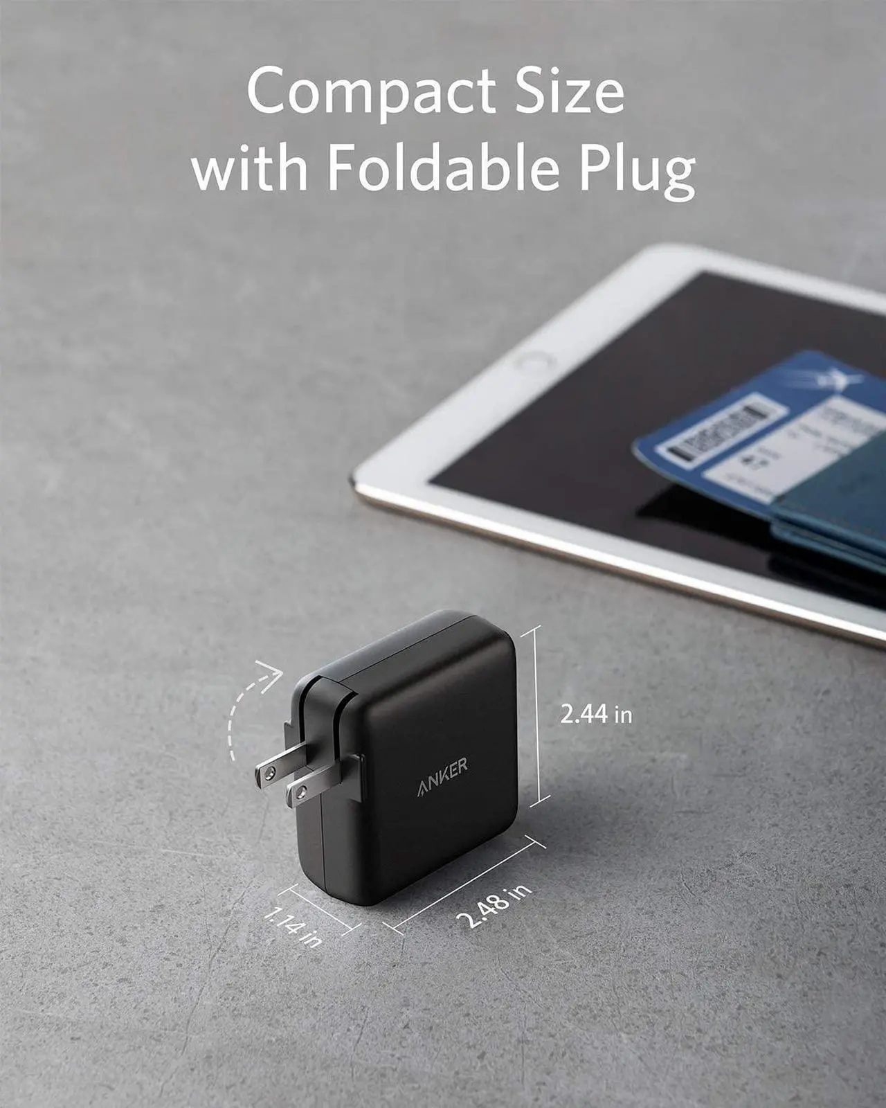 Alt view image 6 of 7 - iPhone Charger USB-C, Anker 40W 2-Port PIQ 3.0, PowerPort III Duo Type C Foldable Fast Charger, Power Delivery for iPhone 13/13 Mini/13 Pro/13 Pro Max/12/11, Galaxy, Pixel, iPad/iPad Mini, and More