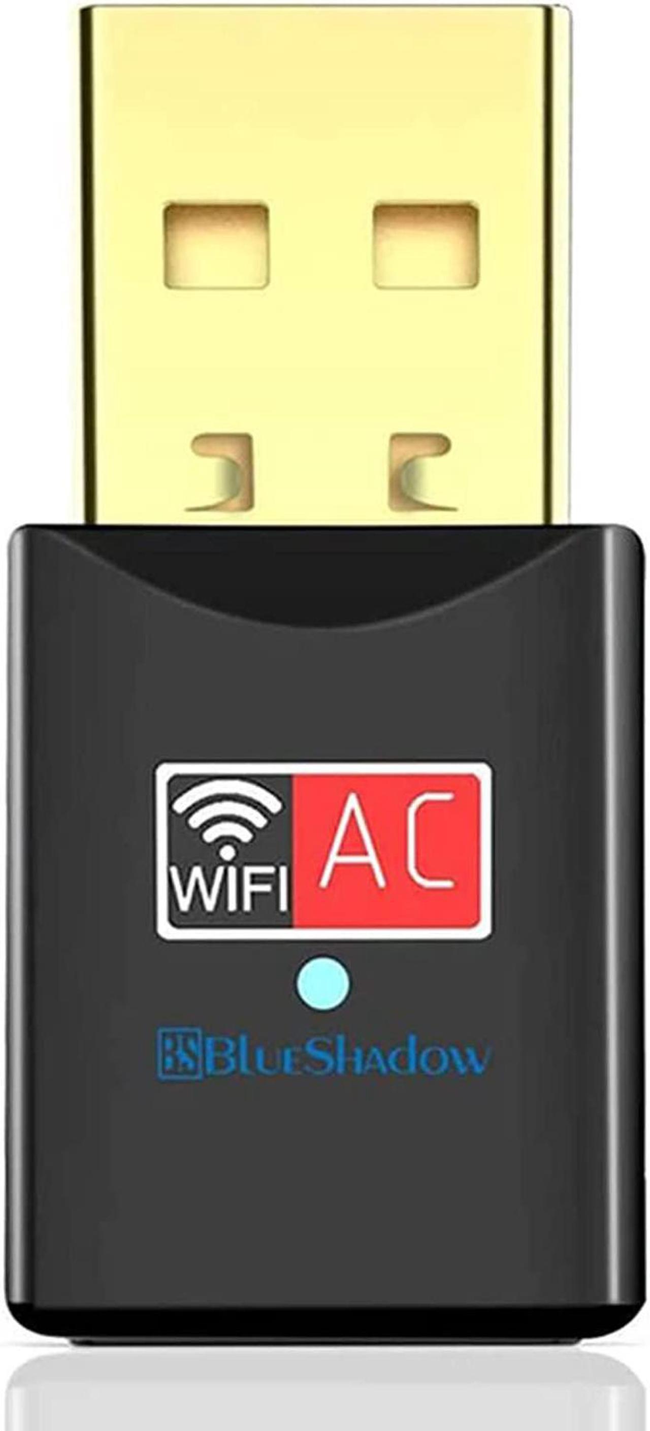 Main image of Blueshadow USB WiFi Adapter - Dual Band 2.4G/5G Mini Wi-fi ac Wireless Network Card Dongle for Desktop Laptop PC Support Windows XP Vista/7/8/8.1/10 (USB WiFi 600Mbps)