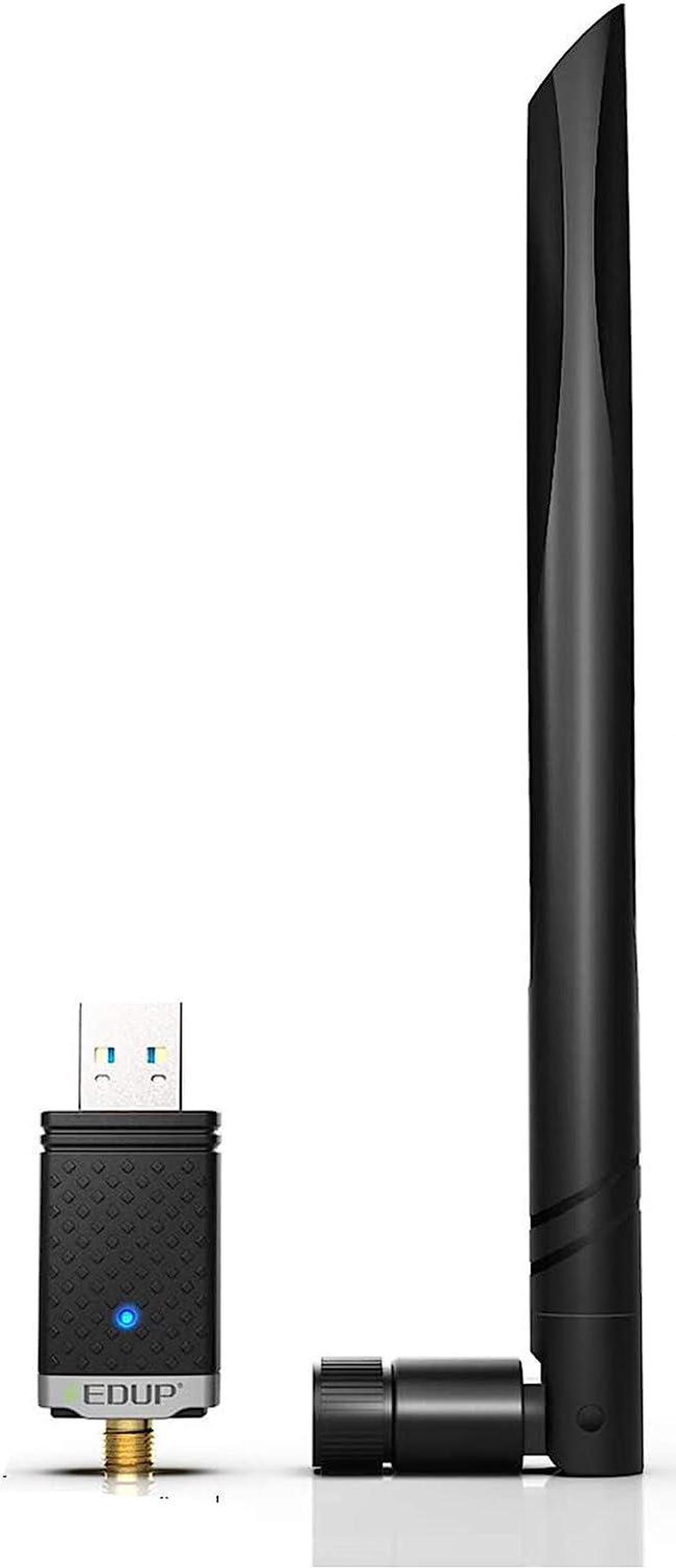 EDUP USB 3.0 Wi-Fi Adapter AC1300Mbps WiFi Dongle 802.11 ac Wireless Network Adapter with Dual Band 2.4GHz/ 5.8GHz 5dBi Antenna for Desktop Windows XP/Vista / 7/8.1/10 / Mac 10. 6-10.14. 6