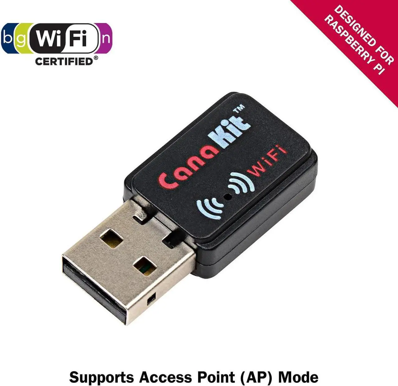 Alt view image 3 of 3 - CanaKit Raspberry Pi WiFi Wireless Adapter/Dongle (802.11 n/g/b 150 Mbps)