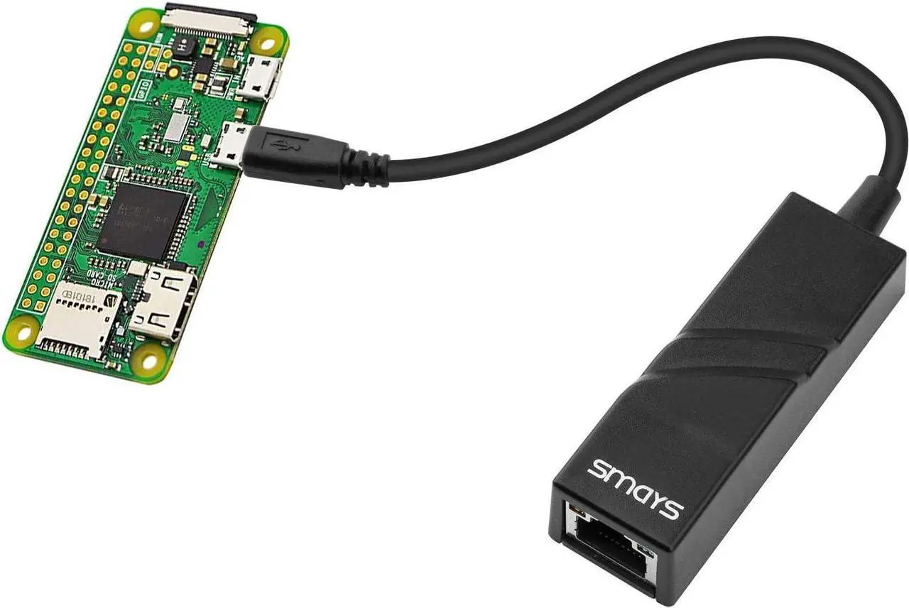 Alt view image 2 of 5 - OTG Micro USB Ethernet Adapter for Raspberry Pi Zero, Android Tablet, Samsung Galaxy Tab Pro 10.1 - USB to RJ45 LAN Network