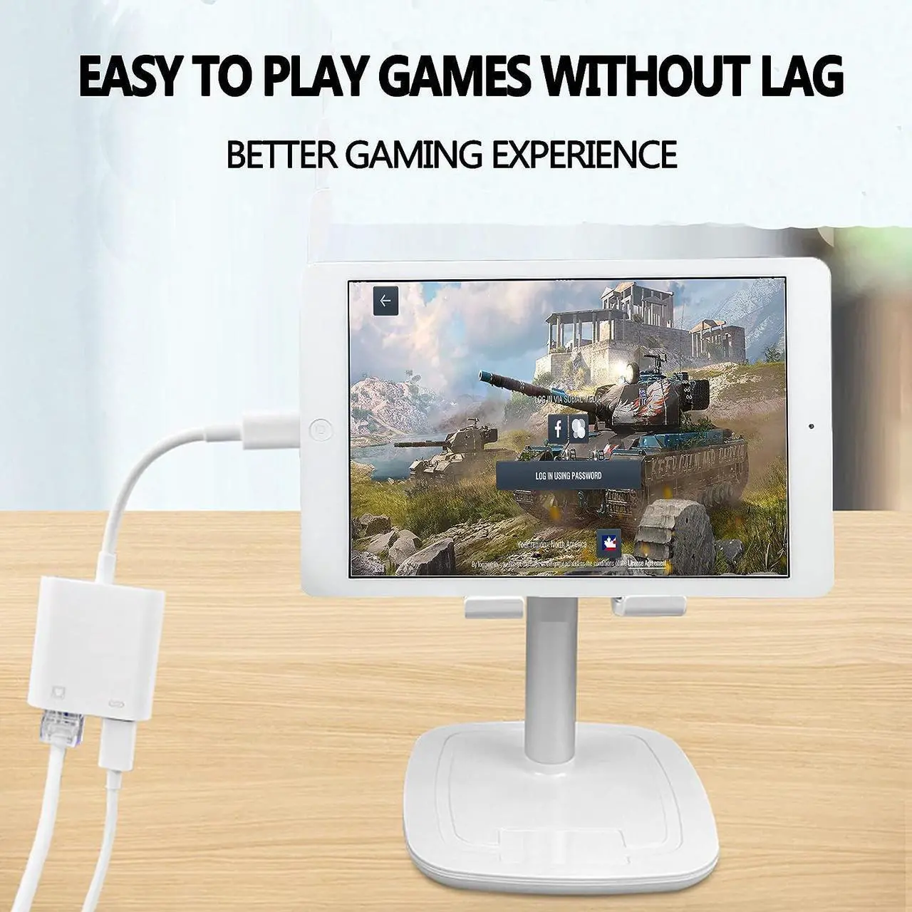 Alt view image 5 of 6 - Lightning to RJ45 Ethernet LAN Network Adapter with Charge Port for Select iPhone,iPad Models 100Mbps Charging Plug and Play