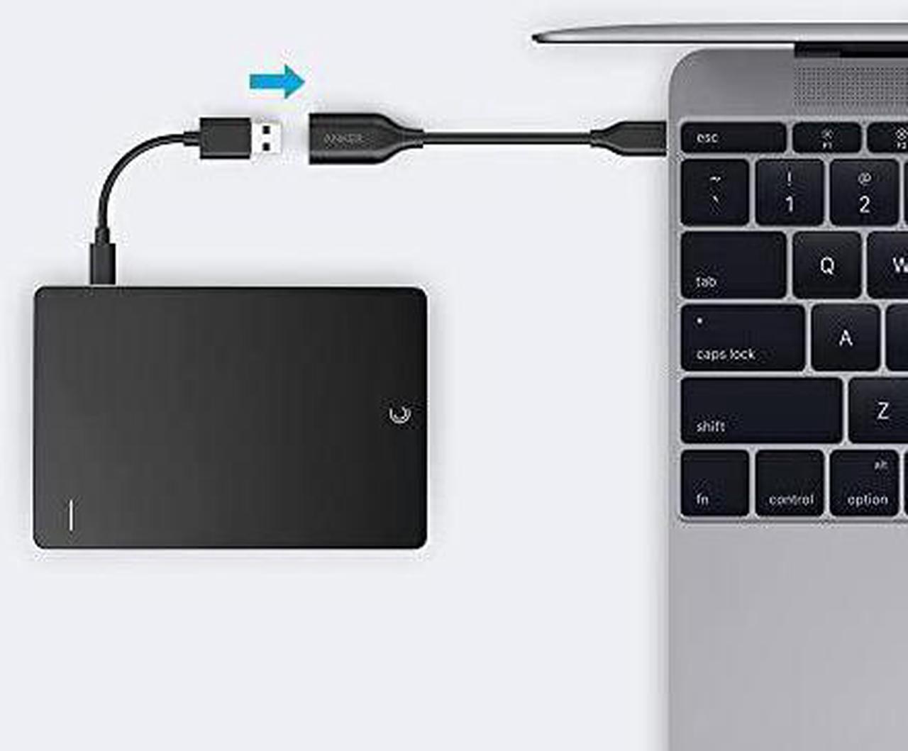 Alt view image 2 of 7 - USB-C to USB 3.1 Adapter USB-C Male to USB-A Female Uses USB OTG Technology Compatible with Samsung Galaxy Note 8 S8 S8+ S9 iPad Pro 2018 Nexus 6P 5X LG V20 G5 and More