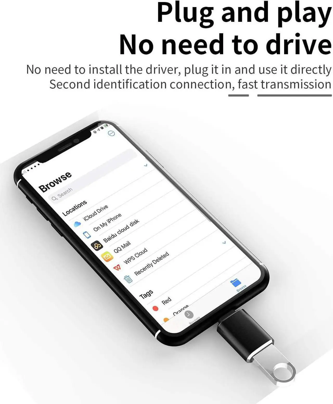 Alt view image 7 of 7 - Lightning Male to USB3.0 Female Adapter OTG Cable for iPhone 12 11 Xr X XS 8 7 Plus Max Compatible with iPad Air Pro Mini Support Camera Card Reader Mouse Keyboard Hubs Piano Converter Connect U Disk