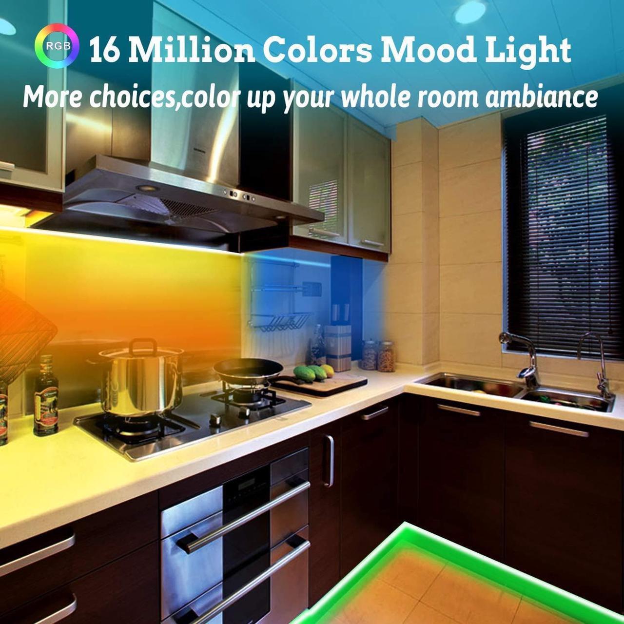 Alt view image 4 of 7 - 65.6ft Led Strip Lights Ultra Long RGB Color Changing LED Light Strips Kit with 44 Keys Ir Remote Led Lights for Bedroom Kitchen Home Decoration