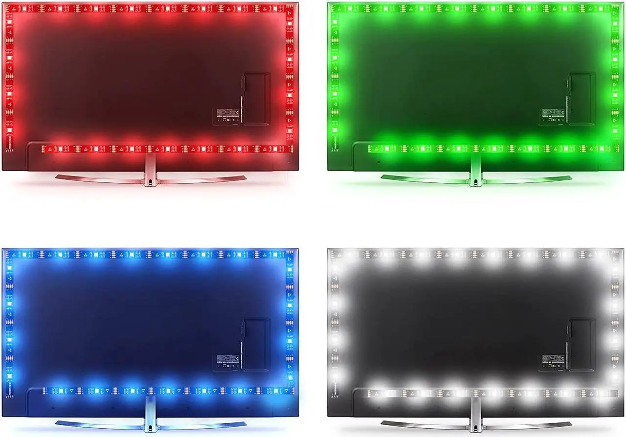 Alt view image 6 of 7 - LED Lights for TV 55-65inch USB LED Light Strip 15ft with APP and Remote