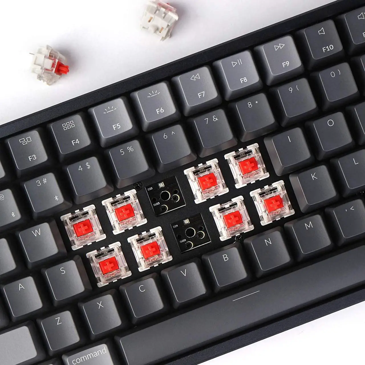 Alt view image 2 of 7 - Keychron K4 RGB Hot Swappable Mechanical Keyboard, 96% Layout Bluetooth Wireless/USB Wired Computer Keyboard with Gateron G Pro Red Switch Aluminum Frame for Mac Windows-Version 2