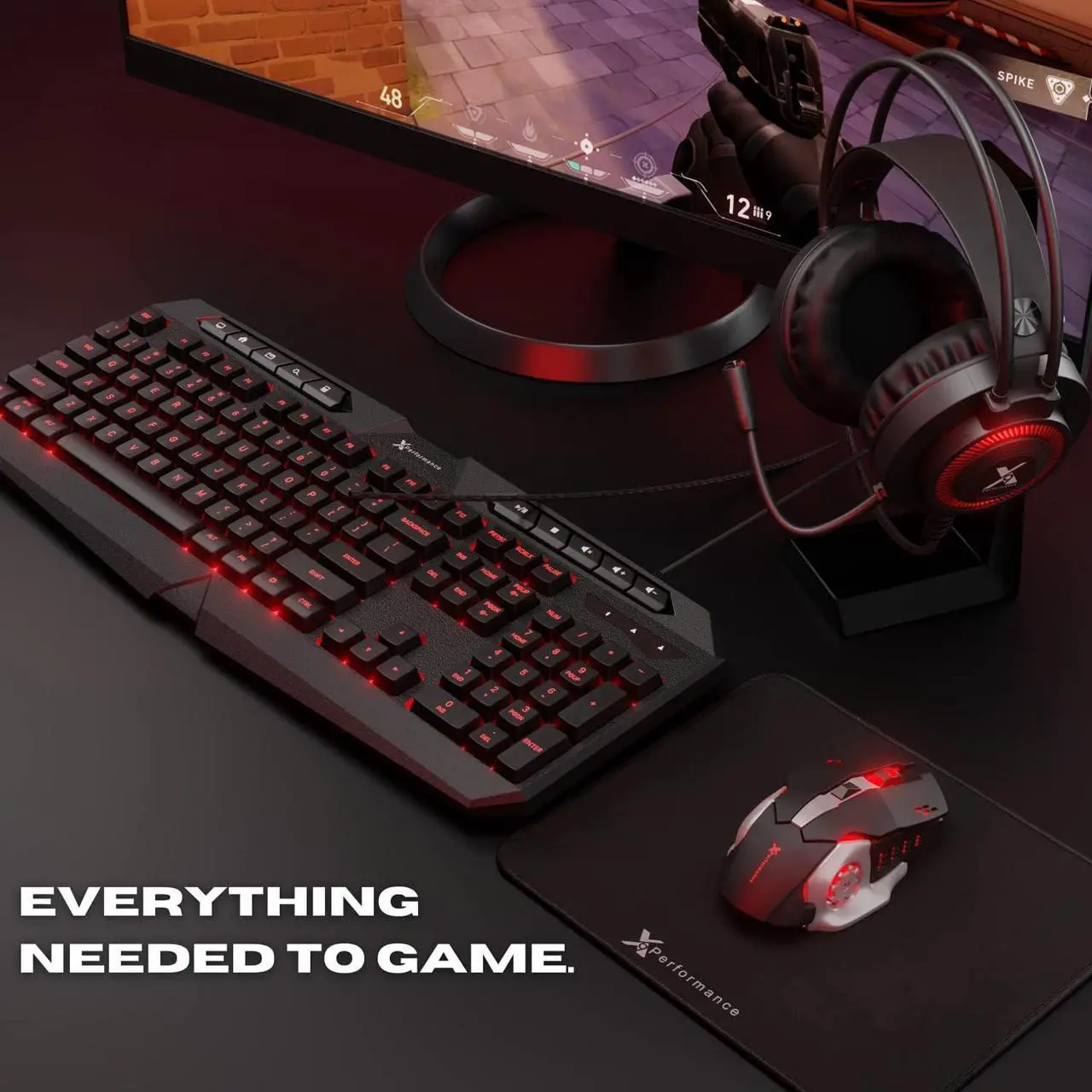 Alt view image 2 of 7 - Gaming Keyboard and Mouse and Headset and Mouse Pad, X9 Performance 4 in 1 RGB Gaming Bundle Set Up - Gaming Mouse and Keyboard Combo Kit Works with Xbox One, PS5, PS4