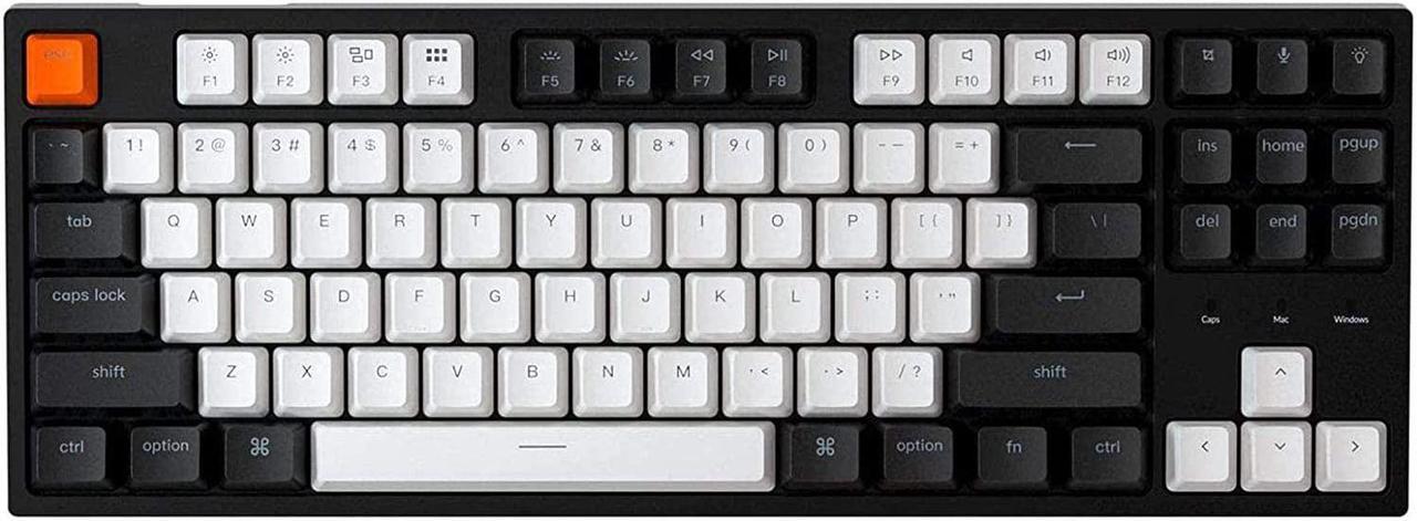 Main image of Keychron C1 Mac Layout Wired Mechanical Keyboard, Gateron G Pro Red Switch, Tenkeyless 87 Keys ABS keycaps Computer Keyboard for Windows PC Laptop, White Backlight, USB-C Type-C Cable