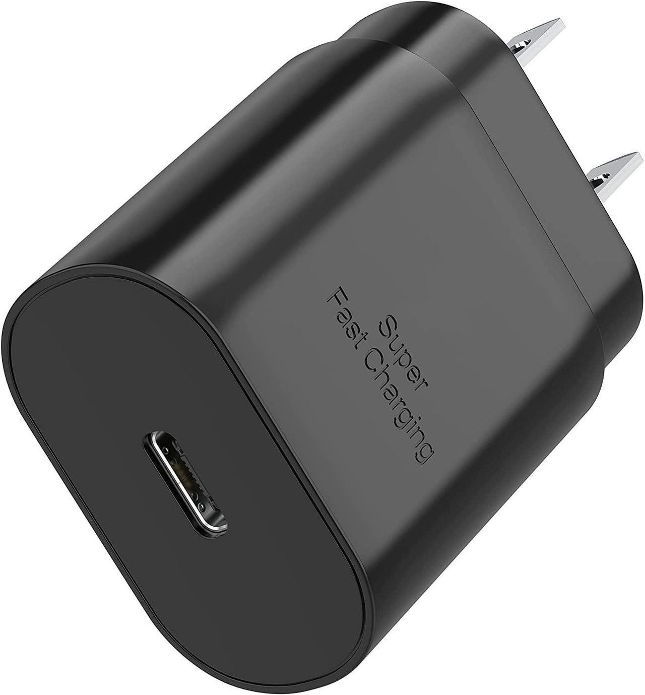 Main image of Galaxy S25 S24 USB C Charging Block 25W PD Super Fast Charger Type C Wall Plug Adapter Quick Charge for  Galaxy S25/S24/S23/S22/S21/S20/Z Fold 3/4/5/Note20/iPhone 16/15 (Black 1Pack)