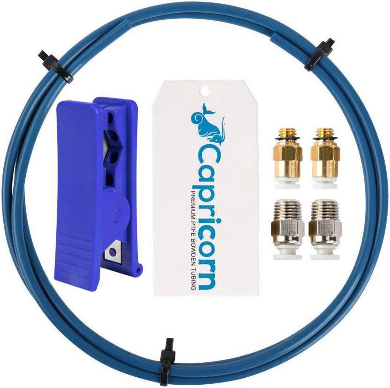 Main image of Capricorn Bowden PTFE Tubing 1M XS Series 1.75MM Filament with 2X PC4-M6 & 2X PC4-M10 Pneumatic Fittings & Tube Cutter for Creality Ender 3 V2/ Ender 3/ Ender 3 Pro/Ender 5/ CR-10/10S 3D Printer