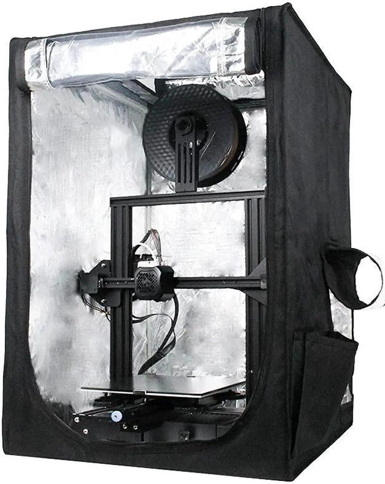 Alt view image 2 of 7 - Zeberoxyz 3D Printer Warm Enclosure,3D Printer Covers,Folding shed,Constant Temperature Dustproof, Fireproof Heating Tent, Noise Reduction for 3D Printer Ender3/Ender 3 pro-18.9x23.6x28.3inch