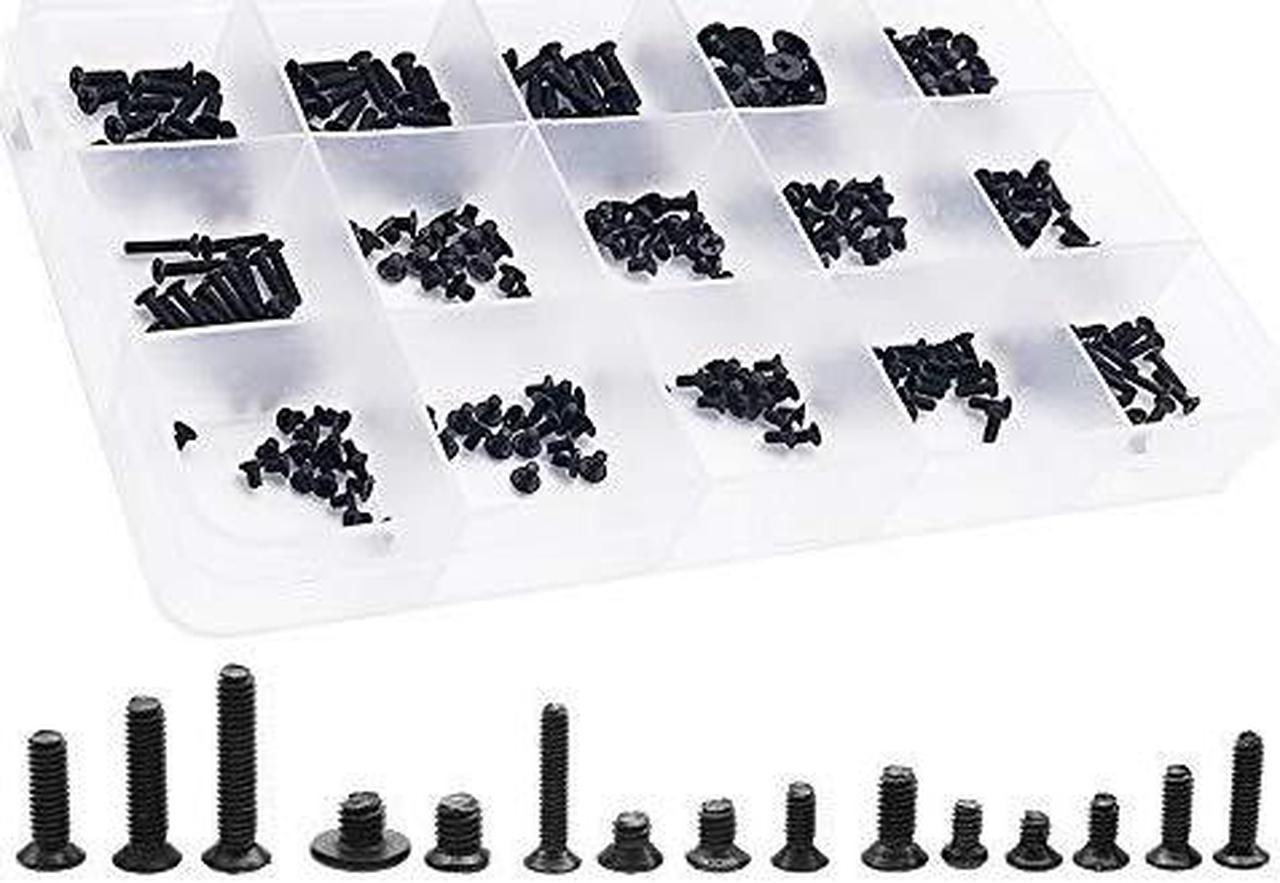 Main image of QTEATAK 300Pcs Black Laptop Notebook Computer Replacement Screws Kit for Lenovo Toshiba Gateway Samsung HP IBM Dell Sony Acer Asus SSD Hard Disk SATA