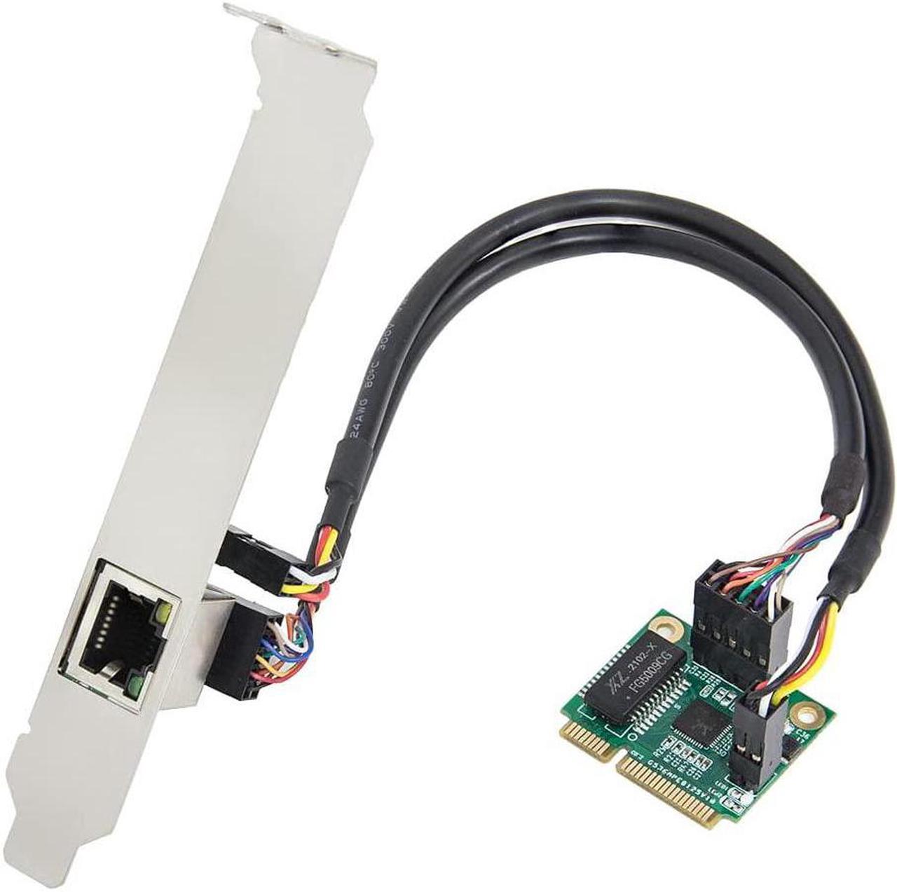 IO CREST 2.5 Gigabit Ethernet Mini PCI-E Network Controller Card 10/100/1000/25000 Mbps RJ45 LAN Adapter Converter for Desktop PC,SI-MPE24073