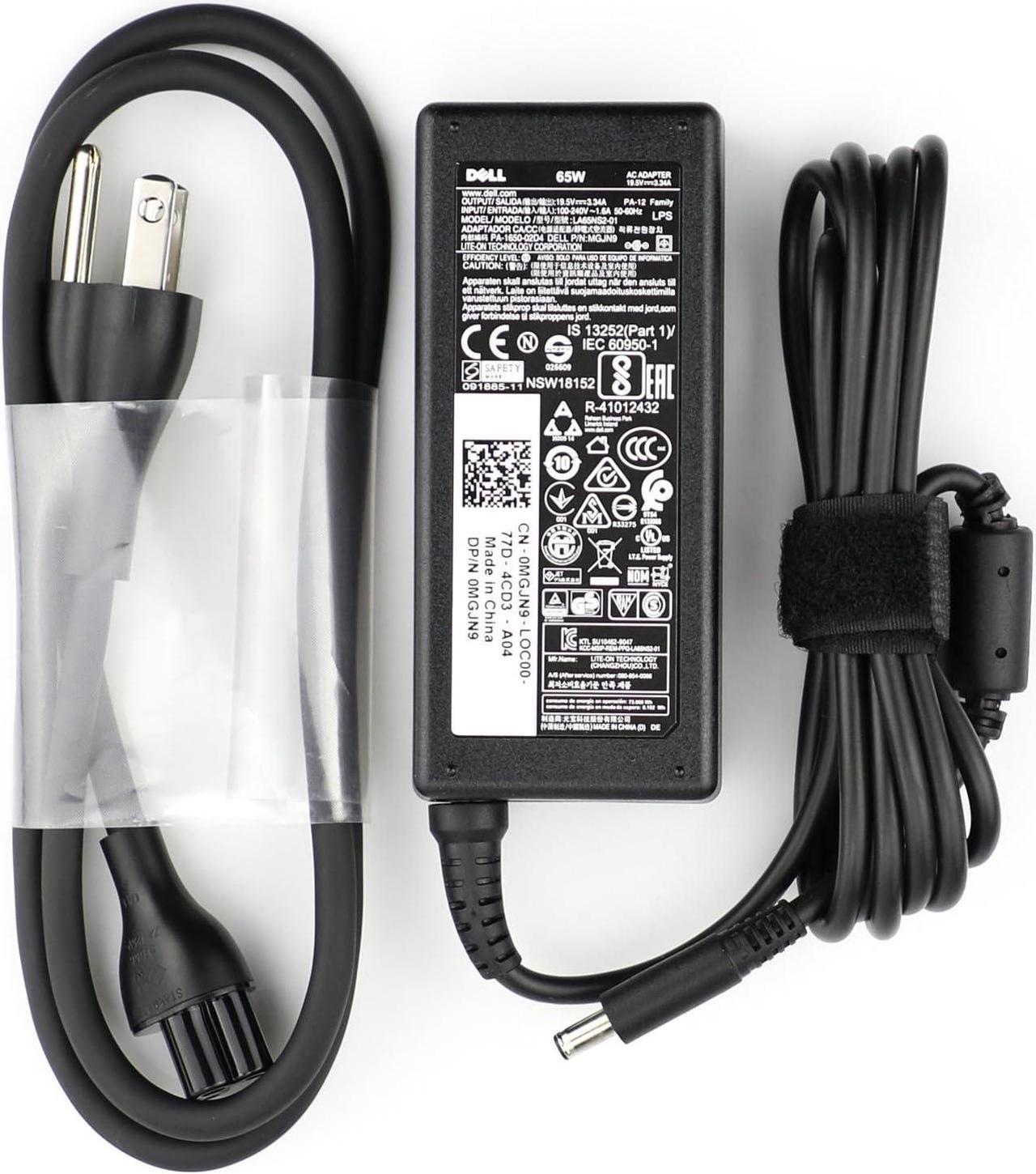 New Genuine OEM Original Dell 65W 4.5mm Tip Replacement AC adapter for Dell Inspiron 5551, Inspiron 5555, Inspiron 5558, Inspiron 5755, Inspiron 5758, Inspiron 7348, Inspiron 7558.