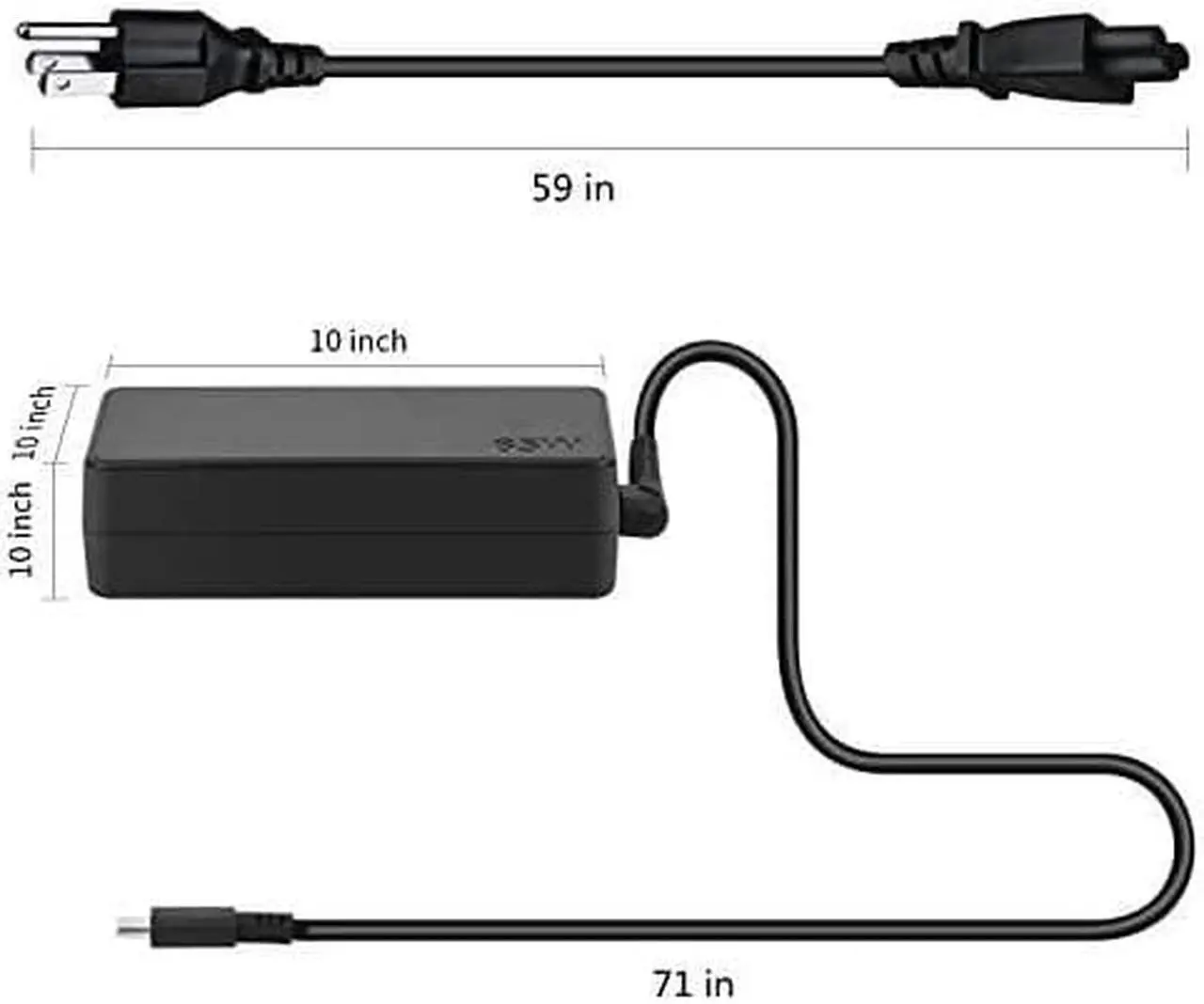 Alt view image 3 of 5 - New 65W USB C Charger for Lenovo, Type C Laptop Power Adapter Supply, for Lenovo Yoga C930, S730, 920, 730, ThinkPad X1 Carbon 5th, 6th, ThinkPad T480, T480S, P52S, P51S, L380, L480, E480.